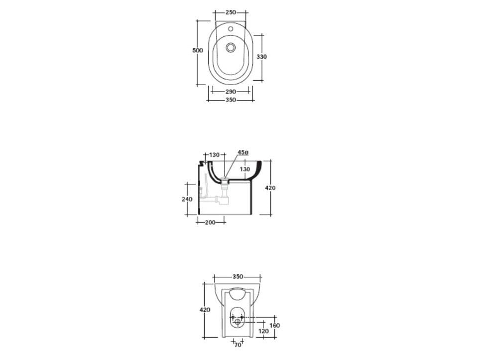Керамические биде Galassia M2 ARCH-00014060 - Вид №2