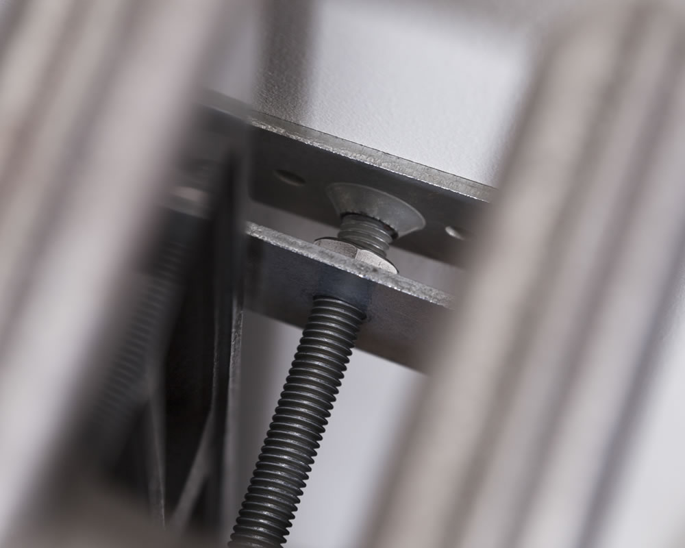 LD055 Настенная опора - квадратная плита - оцинкованная Сarronheating  - Вид №4