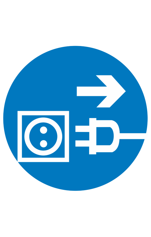 68531 Знак "Отключить штепсельную вилку"  Предписывающие знаки размер 100 х 100 мм Спецодежда 
