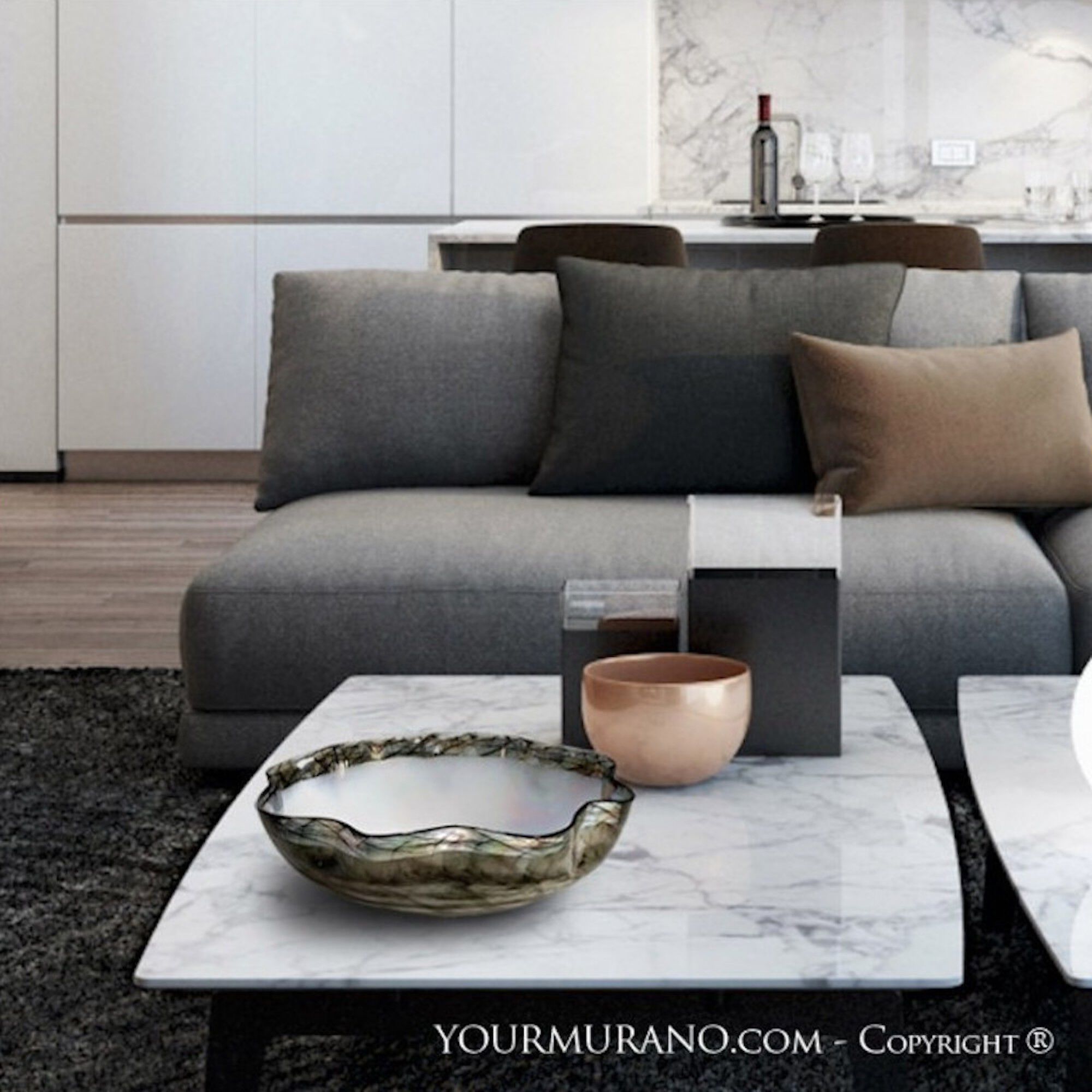 Центральные элементы из муранского стекла ручной работы YourMurano Design Bowls ARCH-00091616 - Вид №1