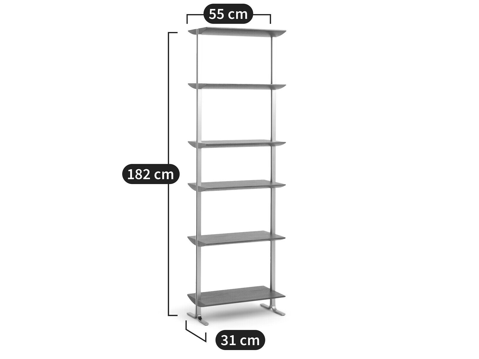 Книжный шкаф из стали и дерева AMPM LIVEL ARCH-00149807 - Вид №7