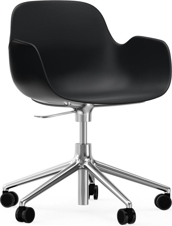 606142 Кресло Swivel 5W Gaslift Alu Black Normann Copenhagen Form