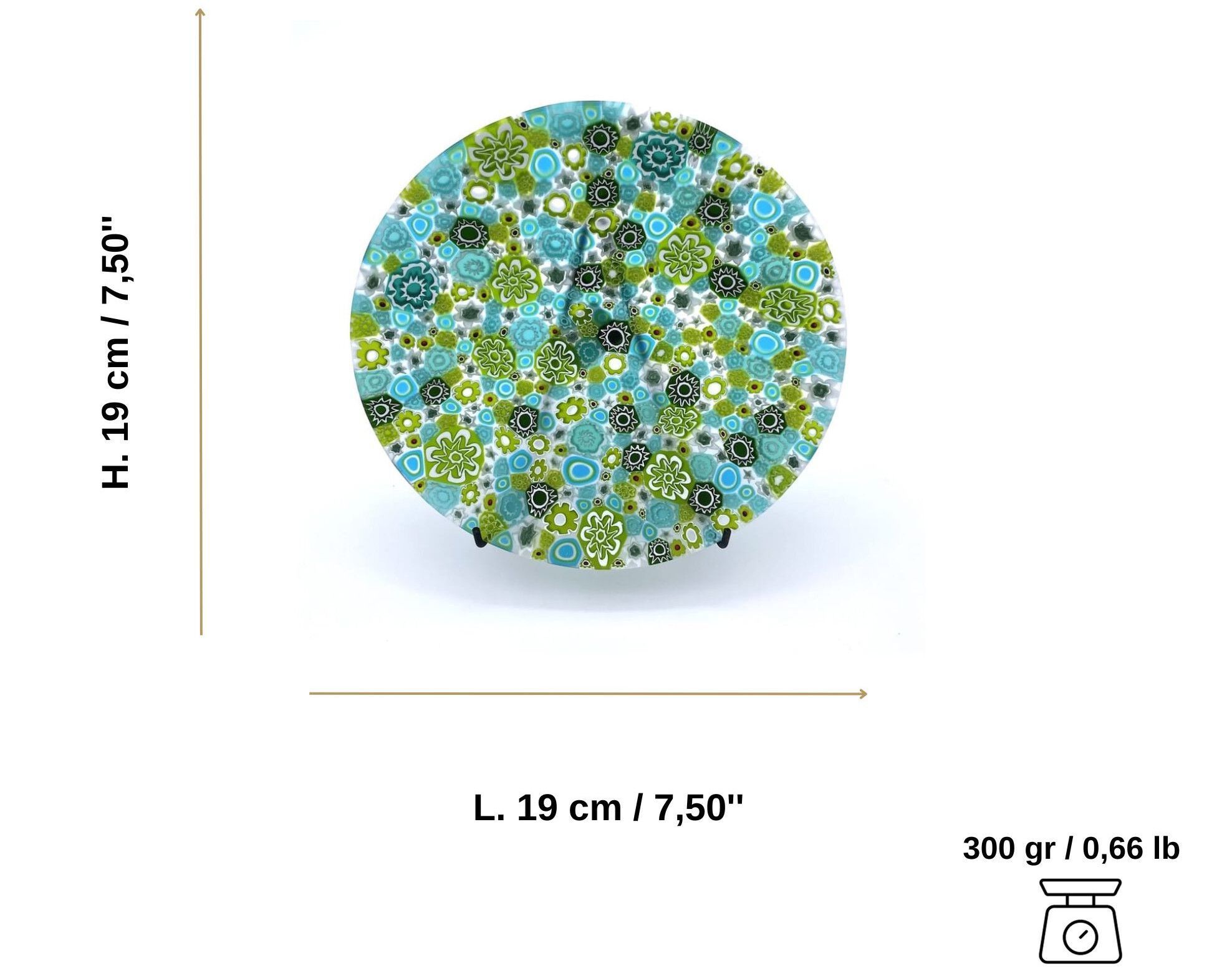 Декоративная тарелка из муранского стекла ручной работы YourMurano Display Plates ARCH-00027183 - Вид №6