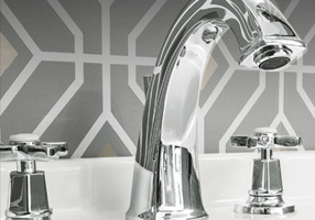 Gentry Home Смеситель для раковины на 3 отверстия Chopin White Медь GH102404  - Вид №1