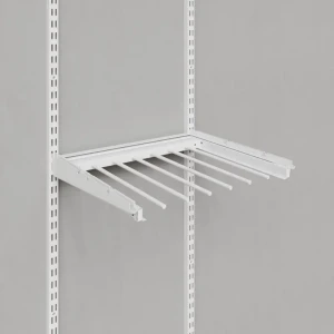 Выдвижная брючница 46.3x2.8x44 см металл цвет белый