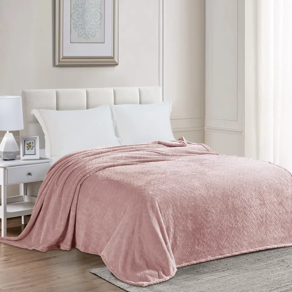 Плед Kazan 140x200 см велсофт цвет розовый СТОЛИЦА ТЕКСТИЛЯ STLM-2058393 - Вид №3