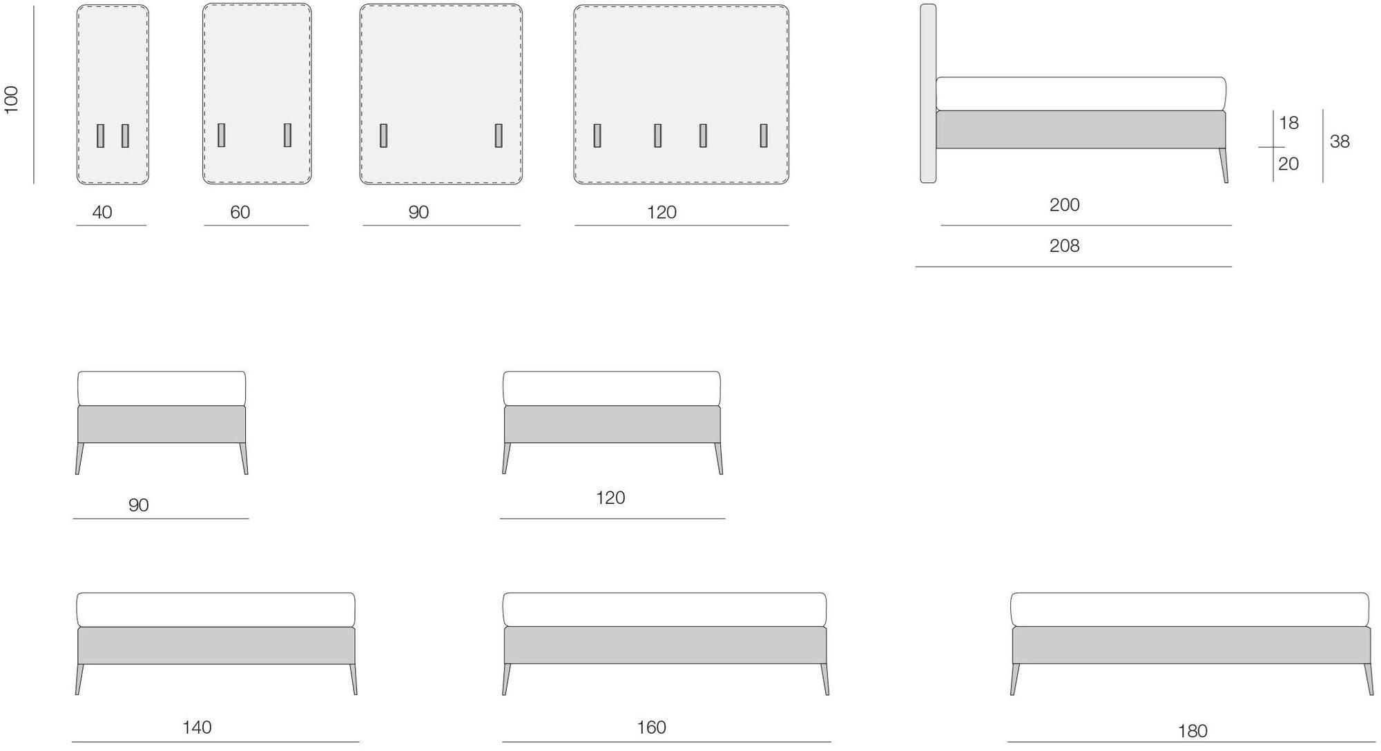 TUMIDEI Мягкая кровать со съемным чехлом из ткани sun-id-1379168 - Вид №8