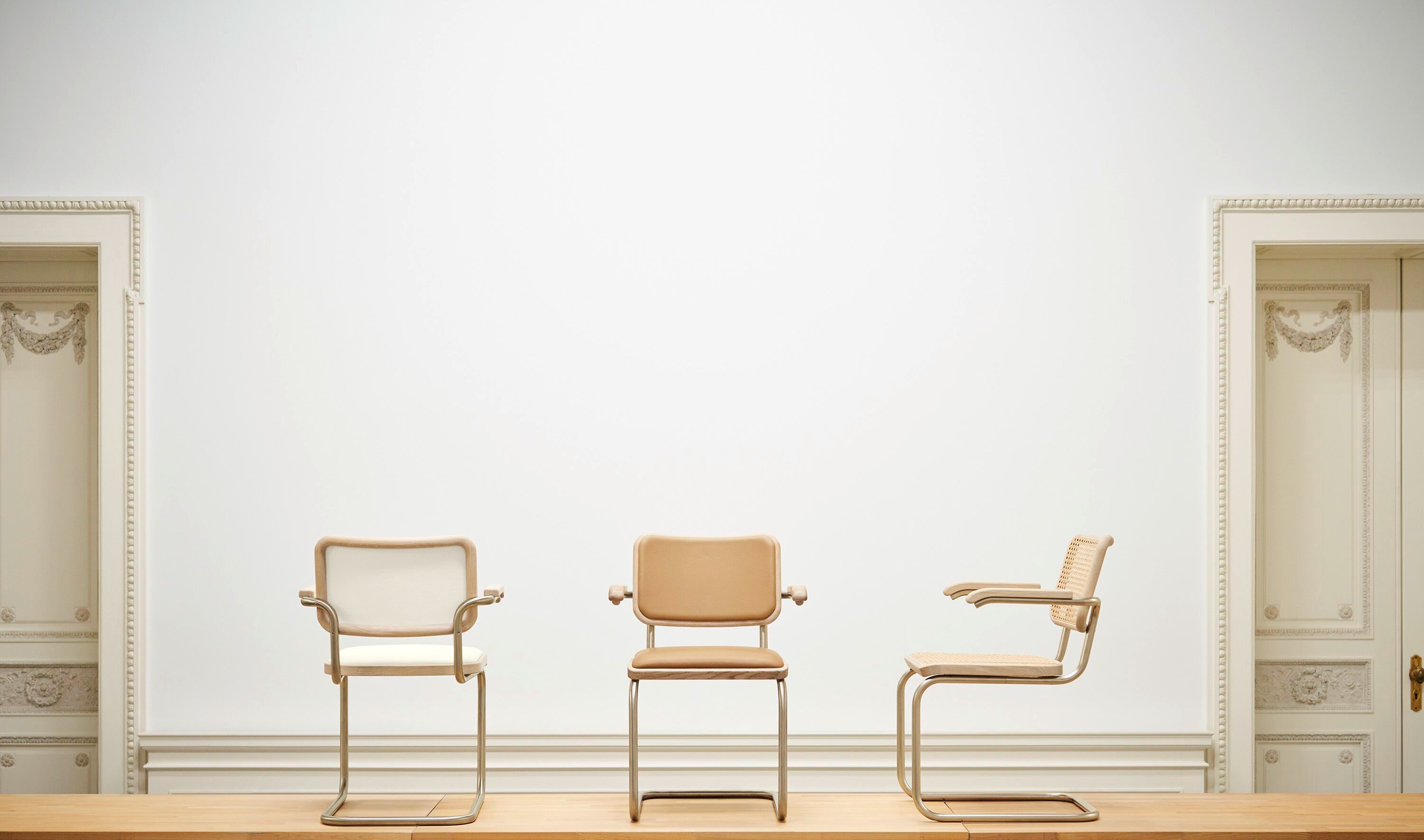 Стальной и кожаный консольный стул THONET JS. THONET ARCH-00129296 - Вид №8