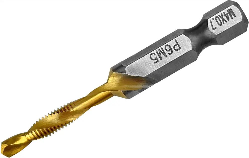 Сверло-метчик VERTEXTOOLS Р6М5 3мм для металла с шестигранным хвостовиком 89363230