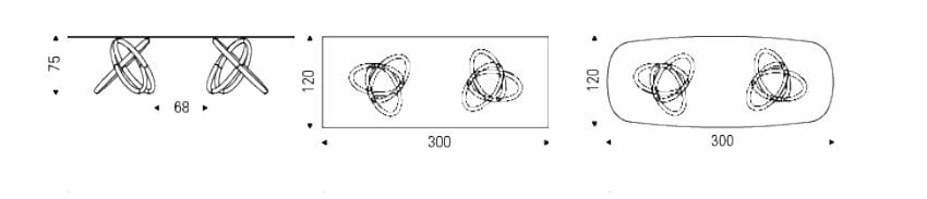 Стол из орехового дерева с хрустальным верхом Cattelan italia CARIOCA ARCH-00076595 - Вид №2