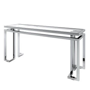 Консоль стекляная прямоугольная Florian DELIGHT  00-3878726 Хром