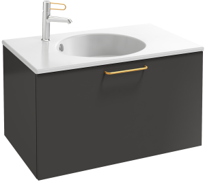 EB2512-R8-E52 Тумба под столешницу 80 см, 1 верхний ящик, золотая ручка JACOB DELAFON ODÉON RIVE GAUCHE