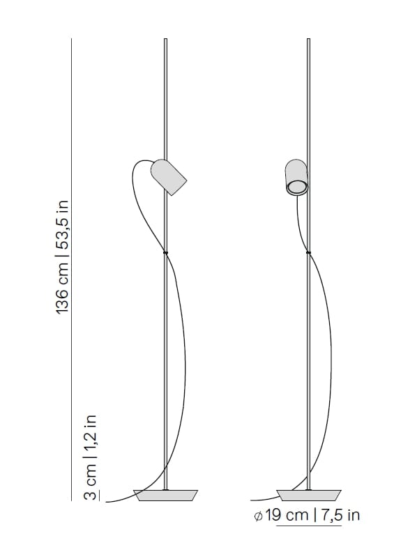 Регулируемый светодиодный торшер из дуба NOMON Onfa ARCH-00123569 - Вид №2