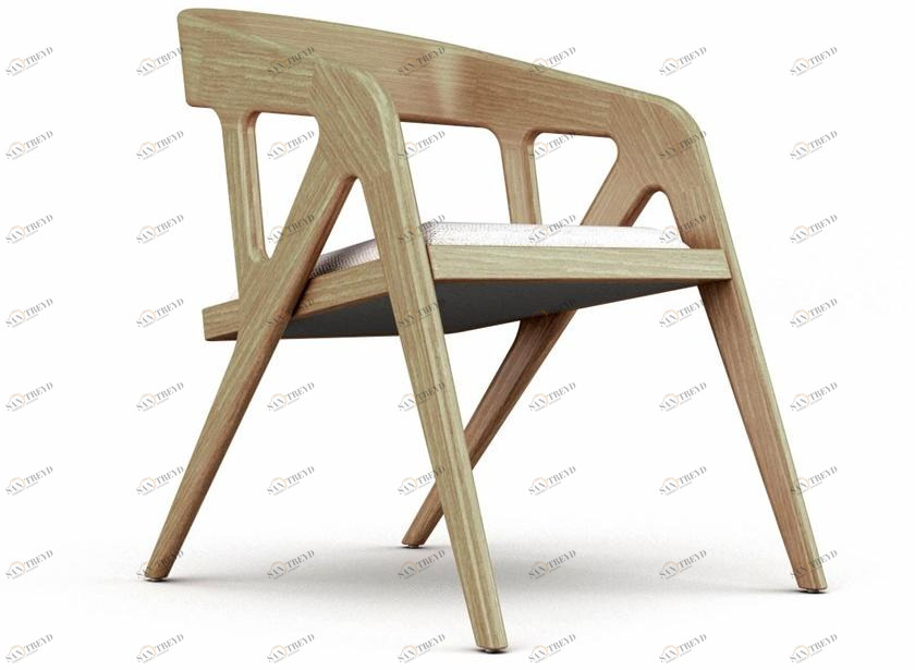 Prieto Studio Кресло из дерева с подлокотниками  Bra001 