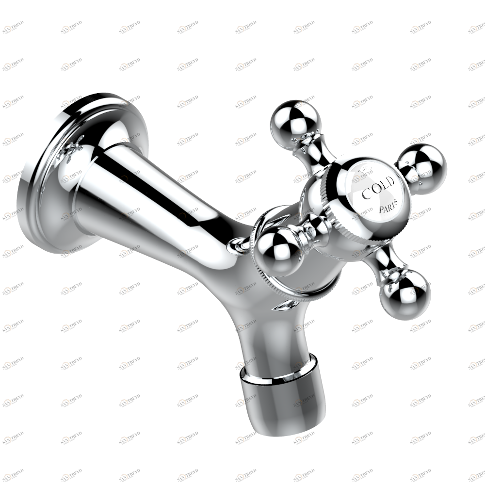 G29-166/C Кран настенный 1/2" для холодной воды Thg-paris Charleston Хром G29-166/C CAT.A