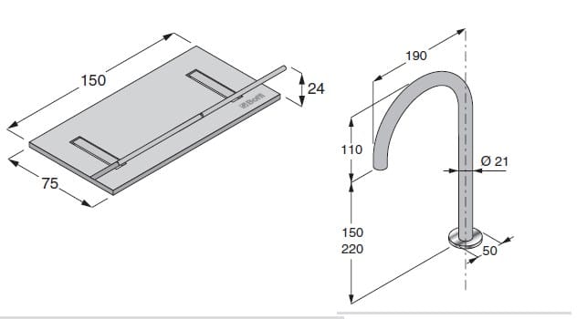 Смеситель для раковины из нержавеющей стали Boffi ARCH-00077410 - Вид №2