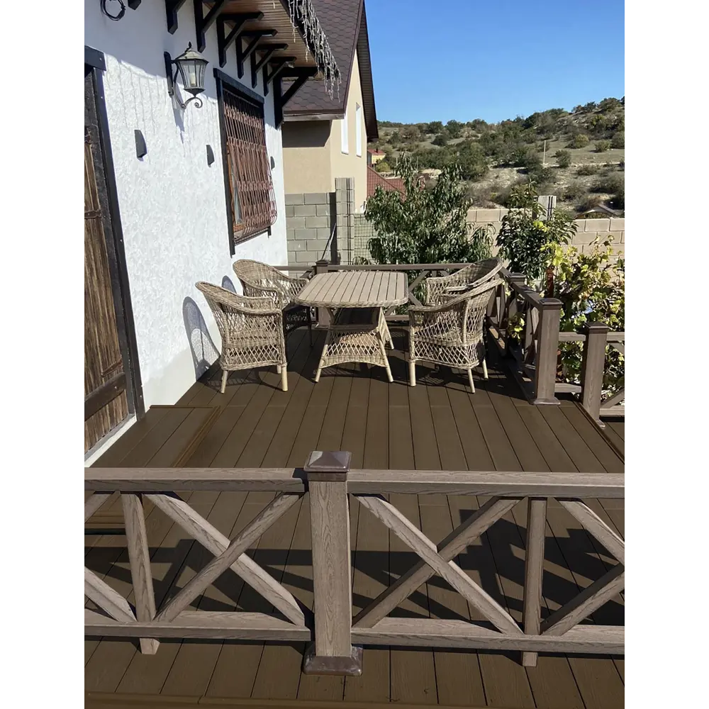 Террасная доска ДПК T-Decks Венге 3000x150x25 мм 89408391 STLM-1566928 - Вид №12