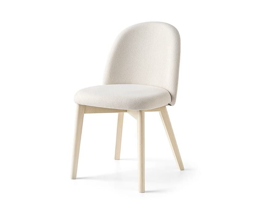 Стул из мягкой ткани с ножками из бука Connubia Тука ARCH-00015775 - Вид №1