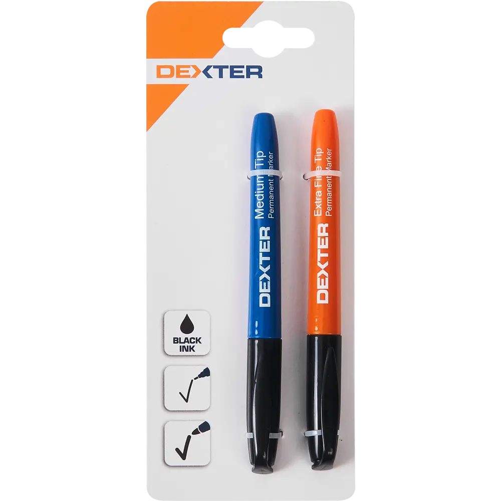 Маркер черный Dexter 0.5/3 мм, 2 шт STLM-2155629 - Вид №1