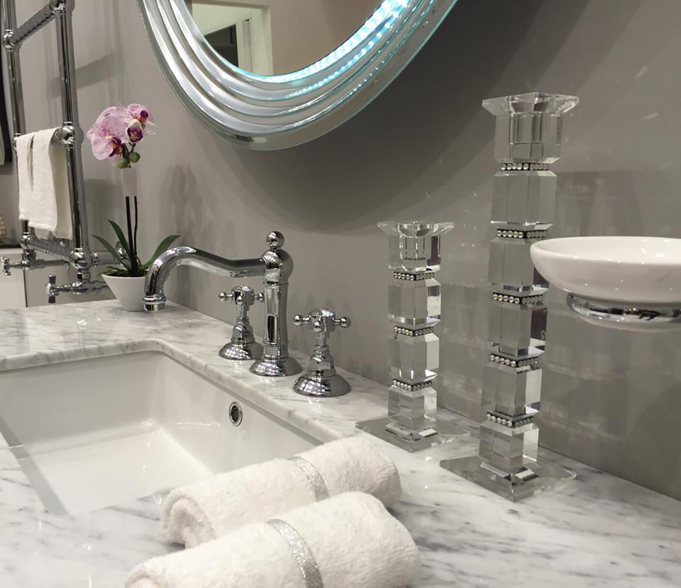 1441 ** 93 Комплект для ванны Nicolazzi Series Half Dome Crystal  - Вид №3