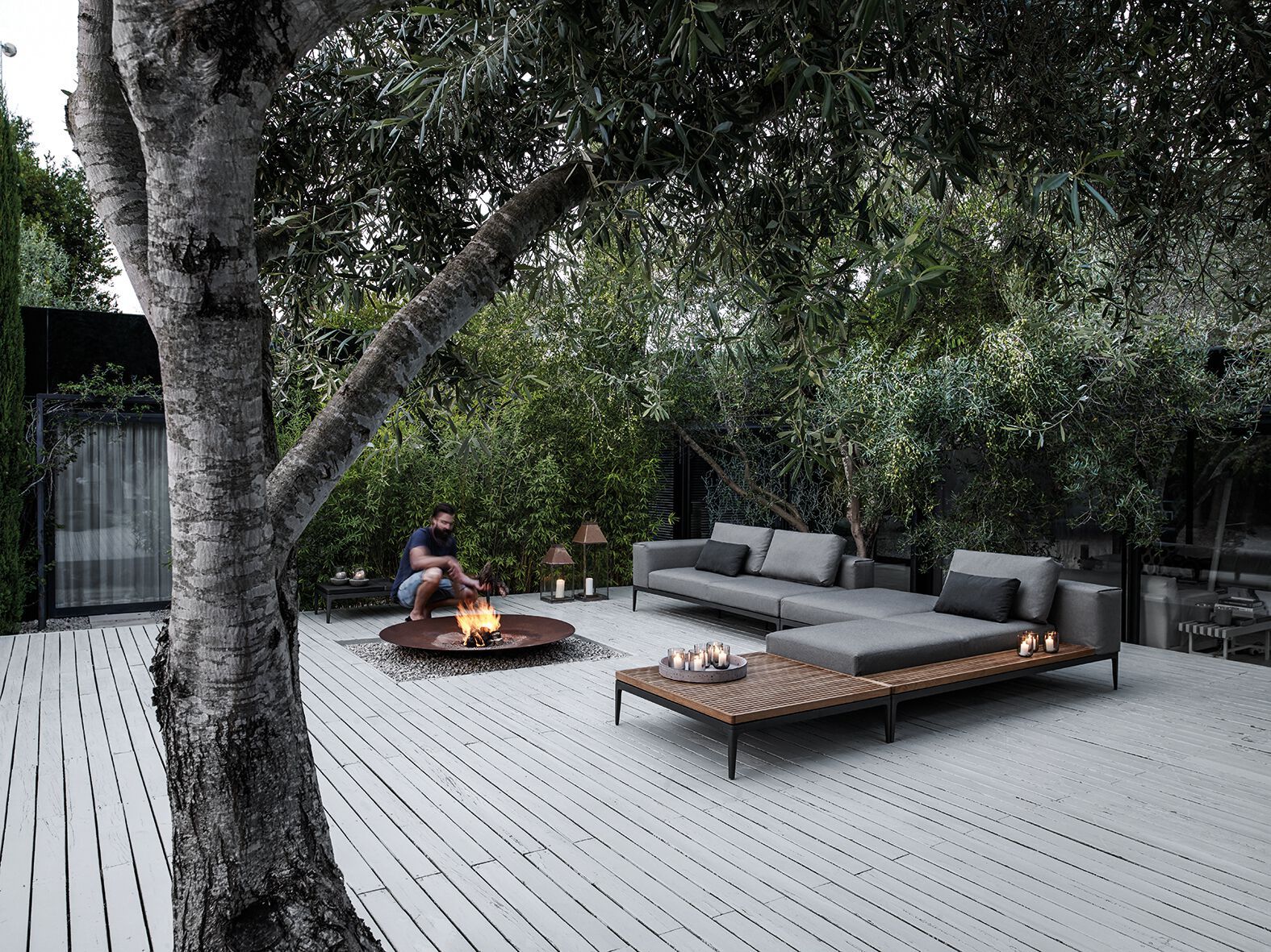 Тканевый модульный садовый диван Gloster сетка ARCH-00132626 - Вид №7