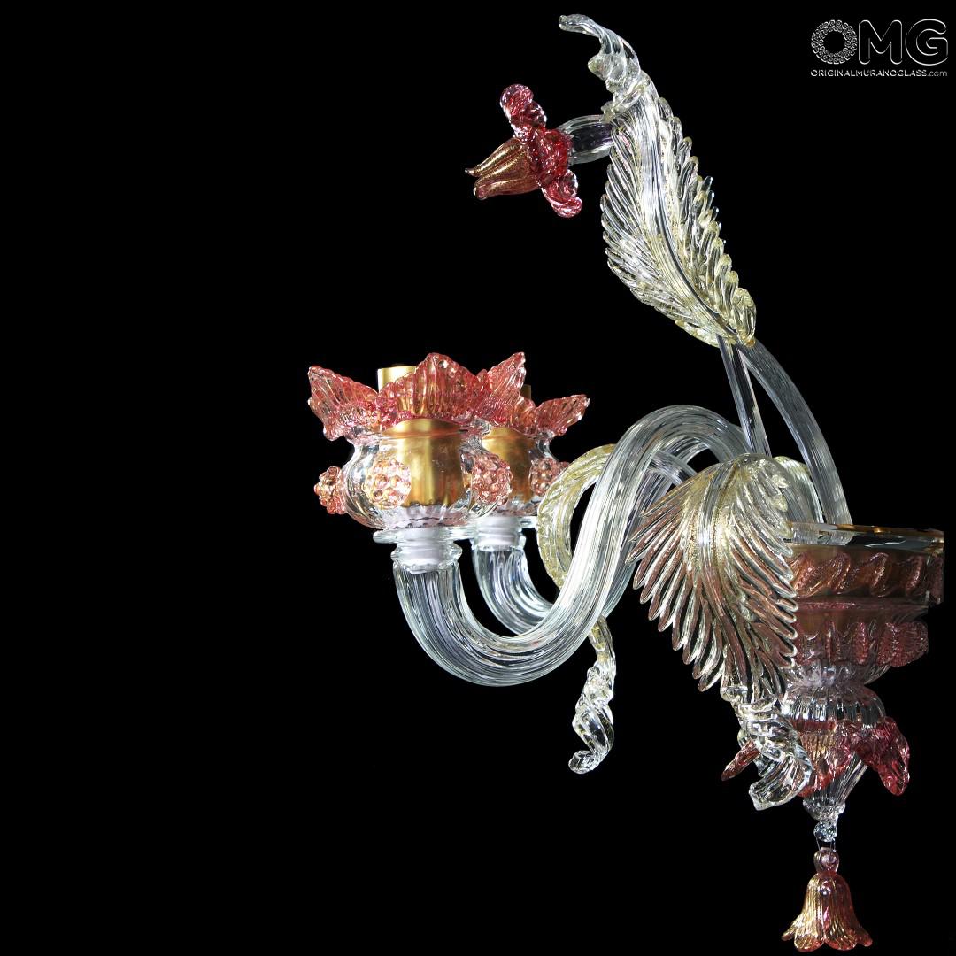 1295 ORIGINALMURANOGLASS Настенный светильник Бра Ка Манцони на 2 лампочки - Венецианский Venetian - муранское стекло 40 см CLASSICO - Вид №1
