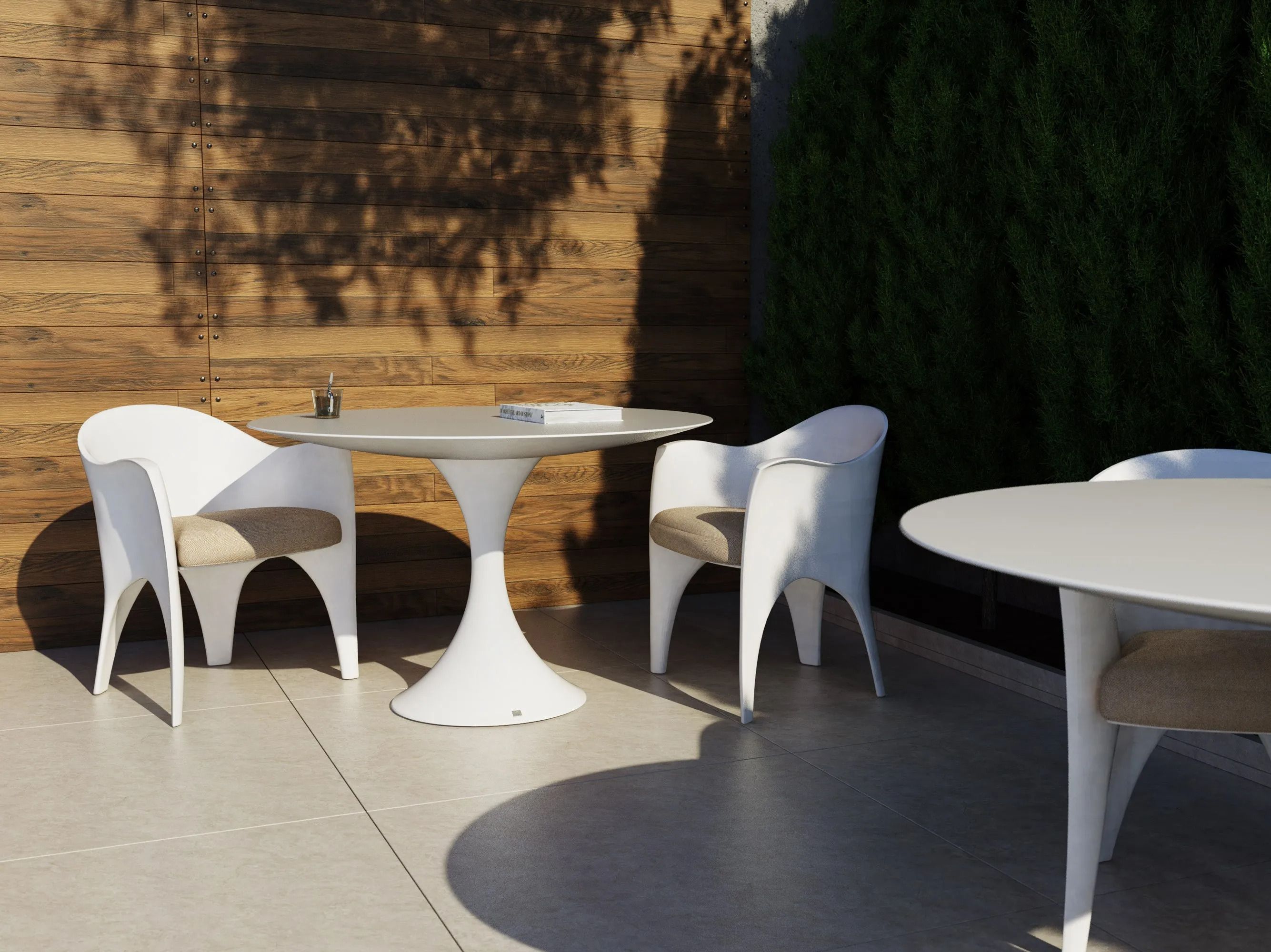 Круглый стол из стекловолокна GANSK JADE ROUND ARCH-00099893 - Вид №1