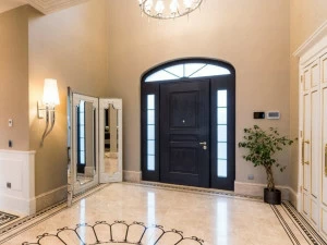 OIKOS VENEZIA Бронированная деревянная входная дверь со стеклянными панелями Evolution