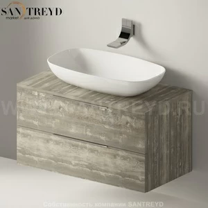 Flaminia BOX Настенная тумба для раковины 95 см с 2-мя ящиками BX827.WE
