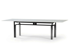 Прямоугольный стол из металла и мрамора