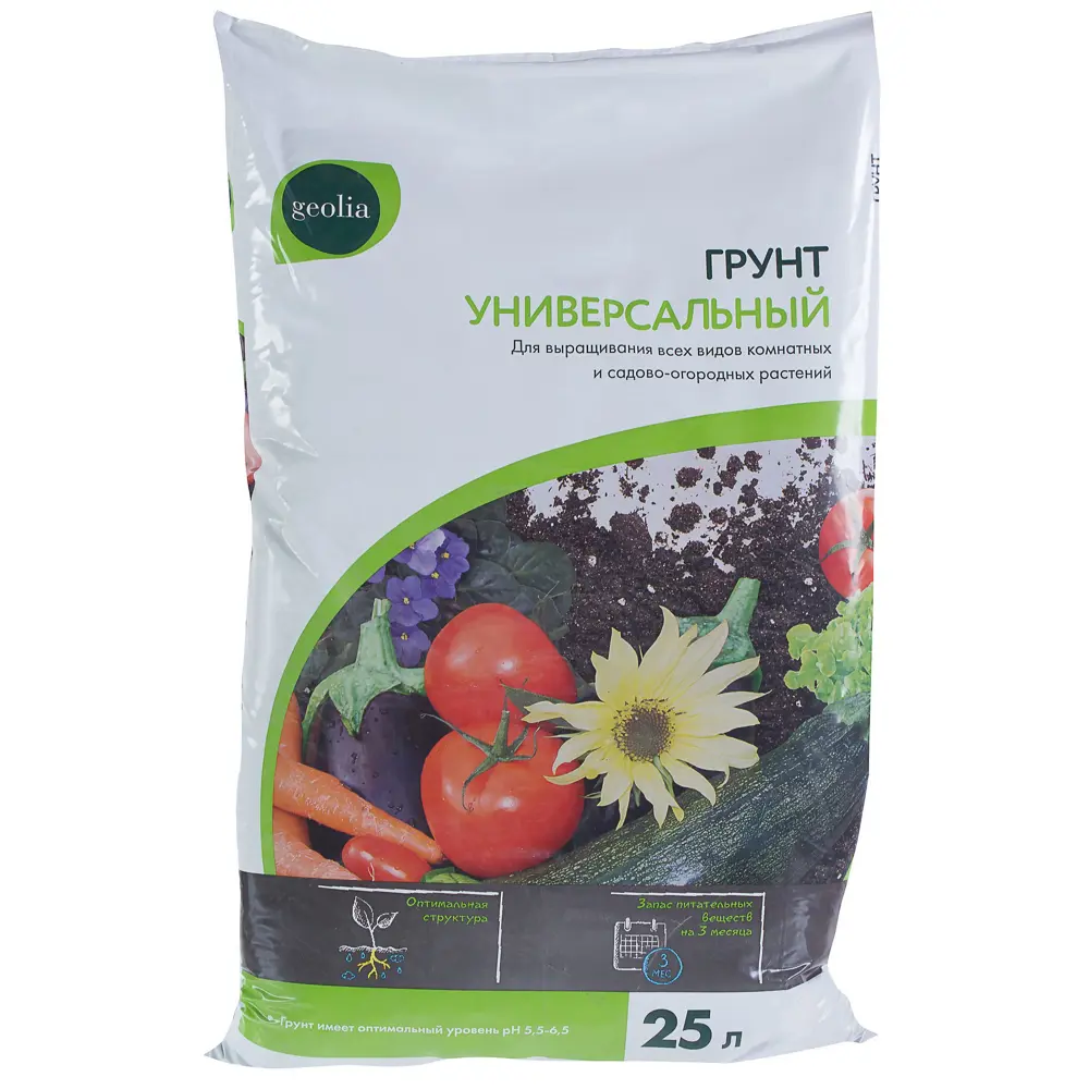 Грунт Geolia «Универсальный» 25 л 18611096 STLM-2097840 