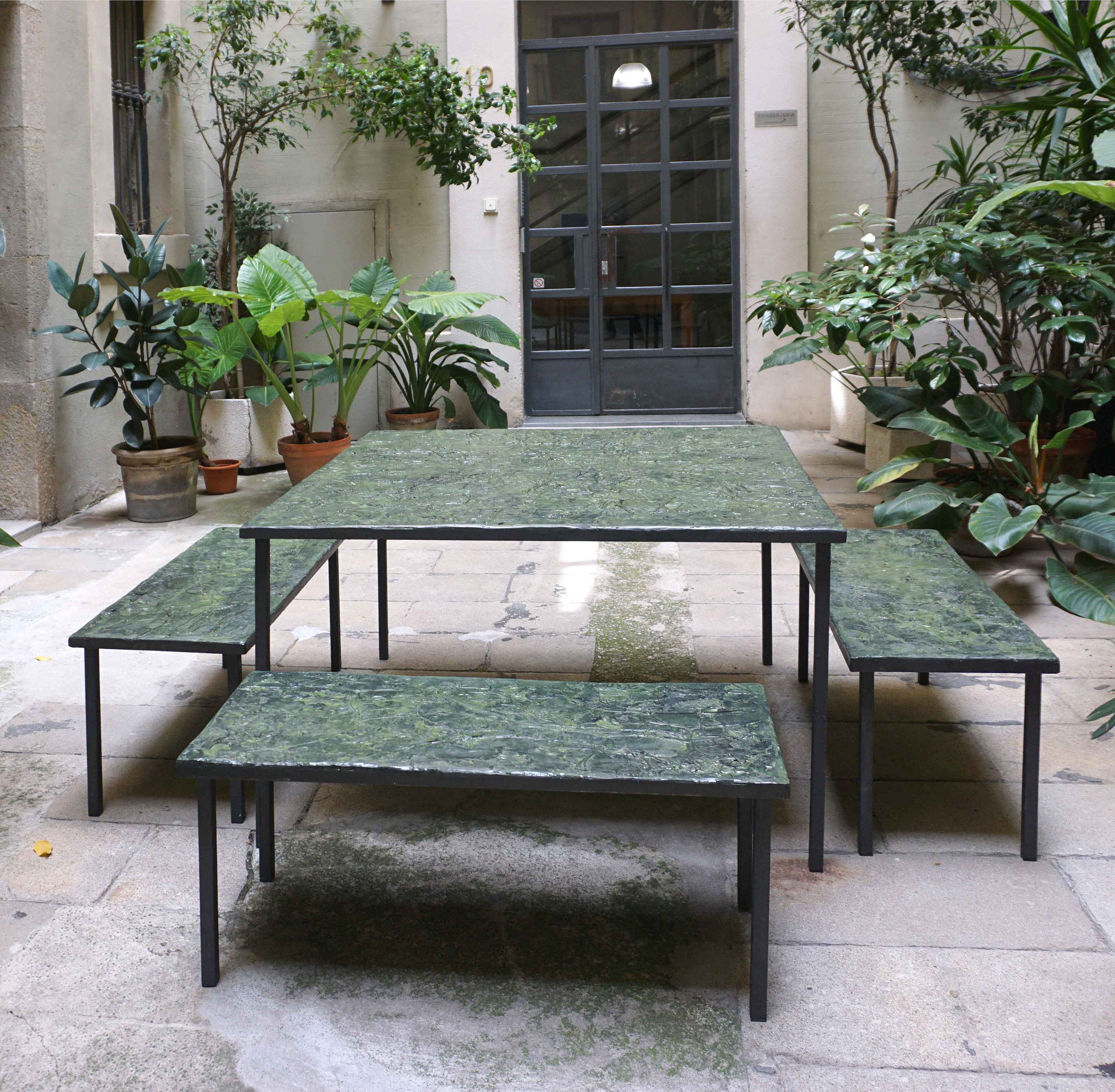 Стальной квадратный обеденный стол ICI ET LÀ Бетон ARCH-00137325 - Вид №4