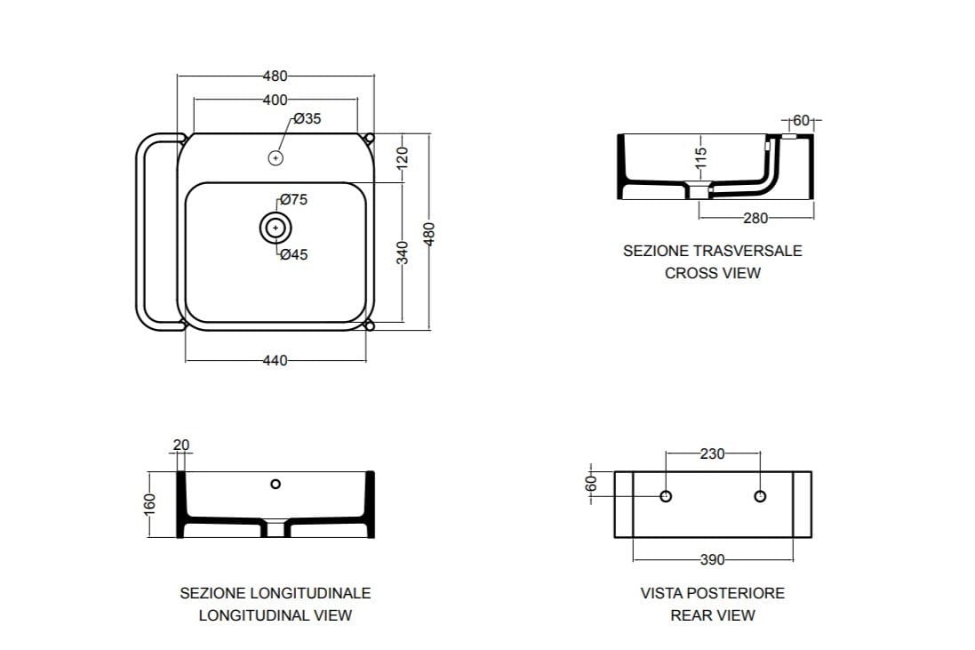 Напольная раковина из нержавеющей стали и дерева с ящиками Axa вещь ARCH-00144484 - Вид №5
