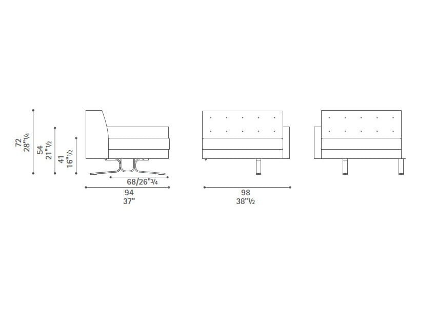 Кожаный модульный диван Poltrona Frau коллекция - диваны и кресла ARCH-00113476 - Вид №6
