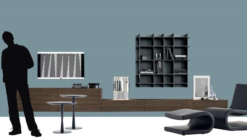 Poliform Модульная лакированная стенка для хранения с подставкой под телевизор sun-id-1460322 - Вид №9