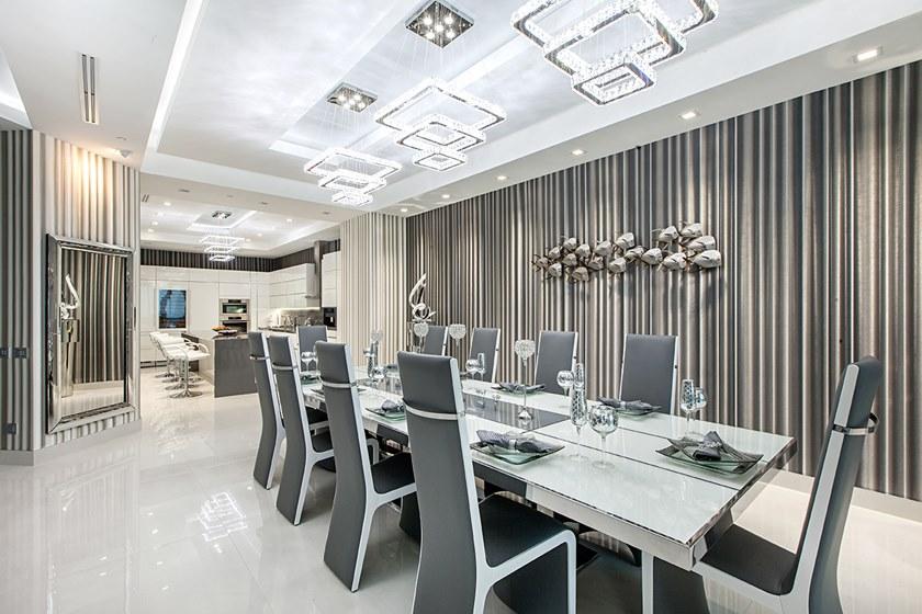 Officine Sandrini Прямоугольный обеденный стол из нержавеющей стали и стекла Frame sun-id-1493477 - Вид №2