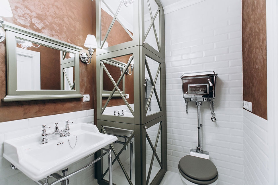 T49A CHR, B15 1TH JET Напольная раковина стоящая овальная Burlington Classic - Вид №3