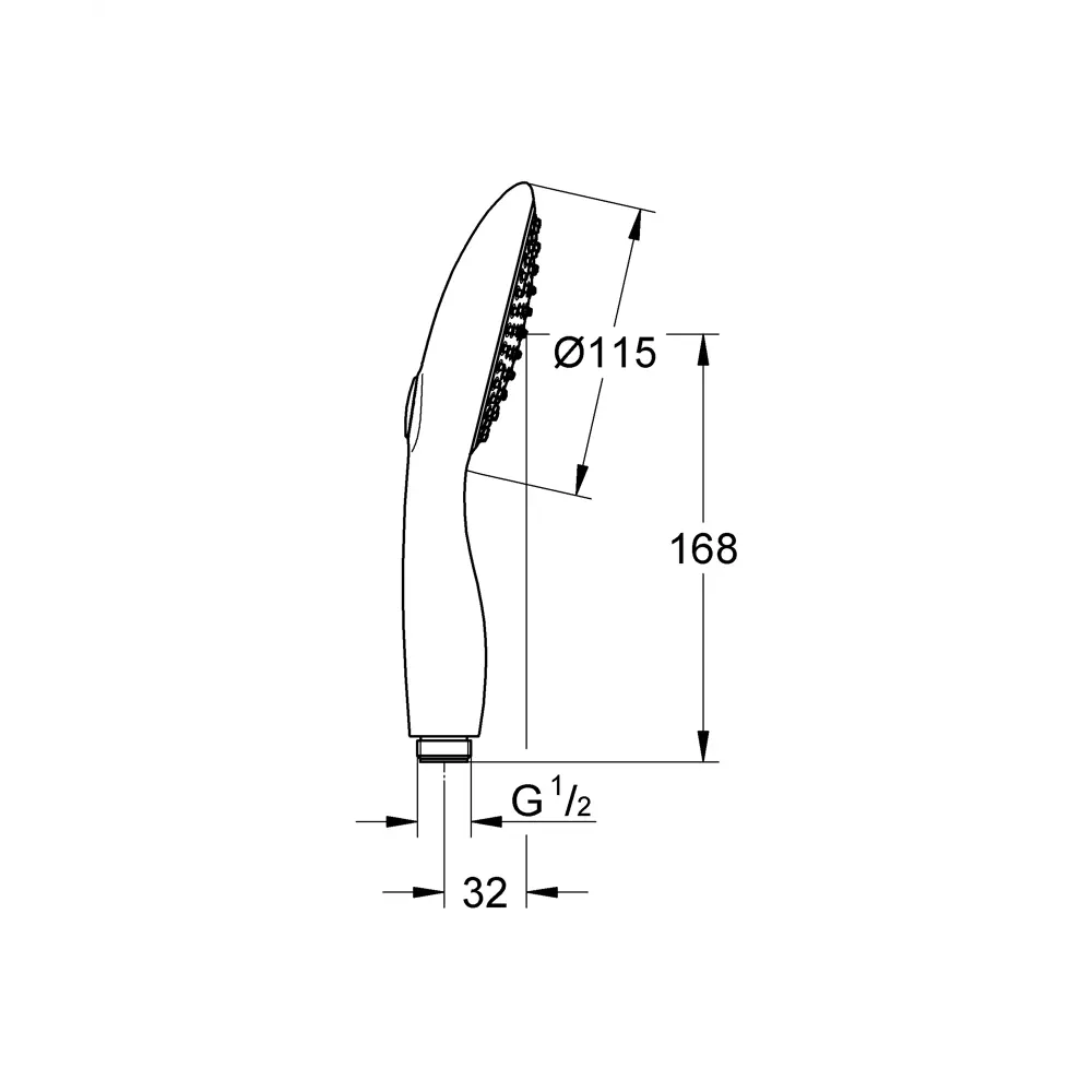 Лейка для душа Grohe Vitalio Rain 15094708 STLM-2160827 - Вид №5