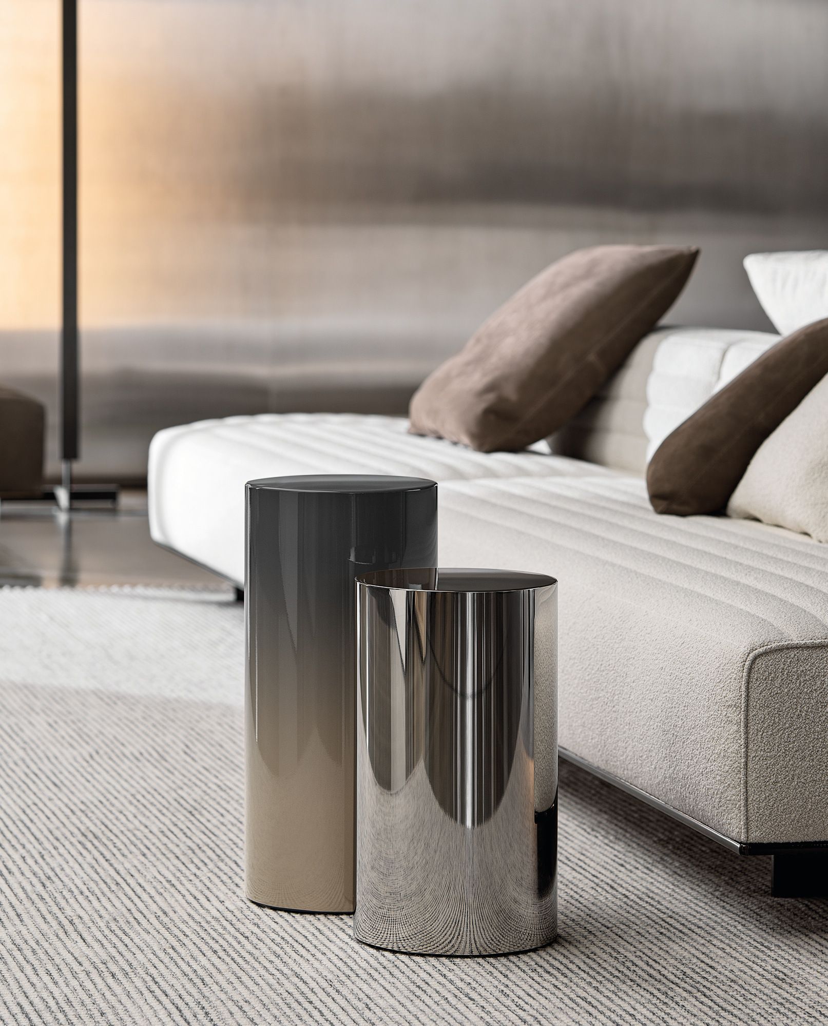 Круглый металлический журнальный столик Minotti Pilotis ARCH-00126862 - Вид №2