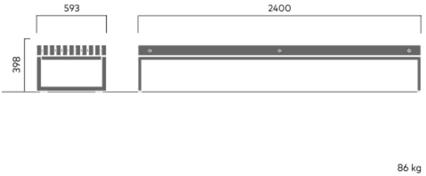 VESTRE Модульная скамья из стали в современном стиле без спинки sun-id-1468277 - Вид №18