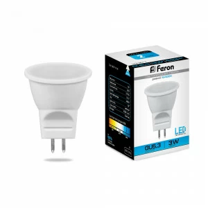 Лампа светодиодная Feron MR11 G5.3 3W 6400K LB-271 25553 FERON  00-3956479 Матовый