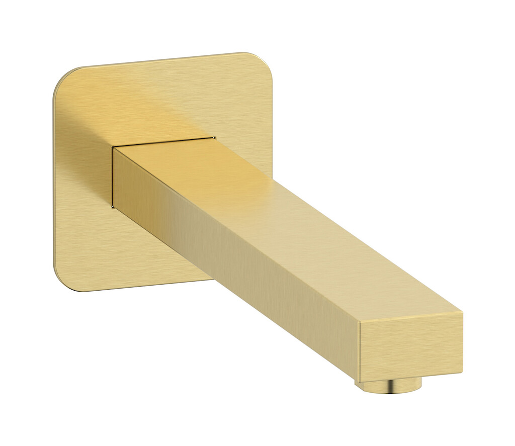 Длинный настенный излив для ванны WE ARE IB ru328is Brushed Pale Gold Rubacuori 