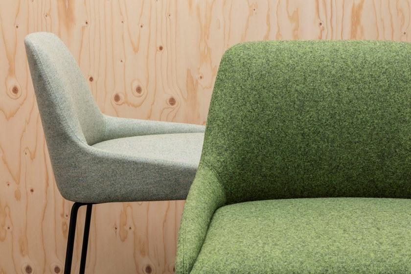 Andreu World Высокий табурет из саночной ткани со спинкой Alya Bq1592 / bq1593 - Вид №2