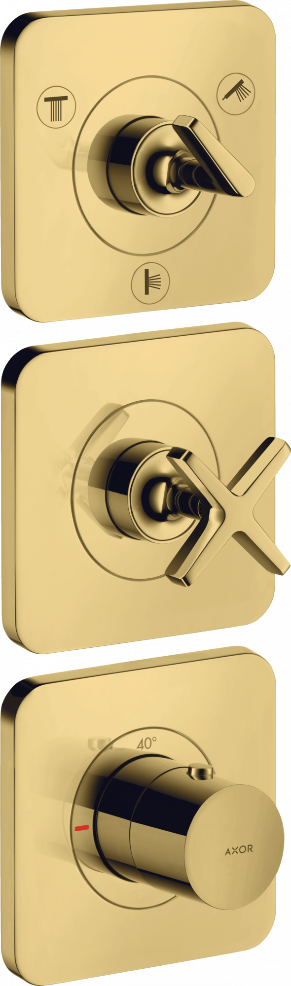 36704990 Термостатический модуль 380/120 для скрытого монтажа на 3 функции с накладками AXOR CITTERIO E