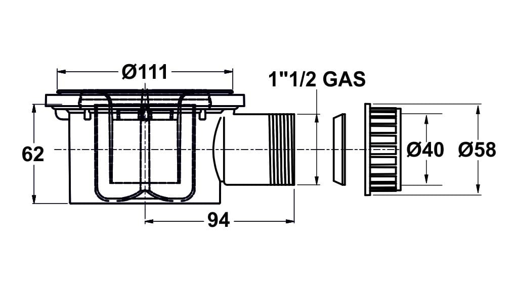 Слив для душа ABS без крышки Bonomini Трин ARCH-00088815 - Вид №8