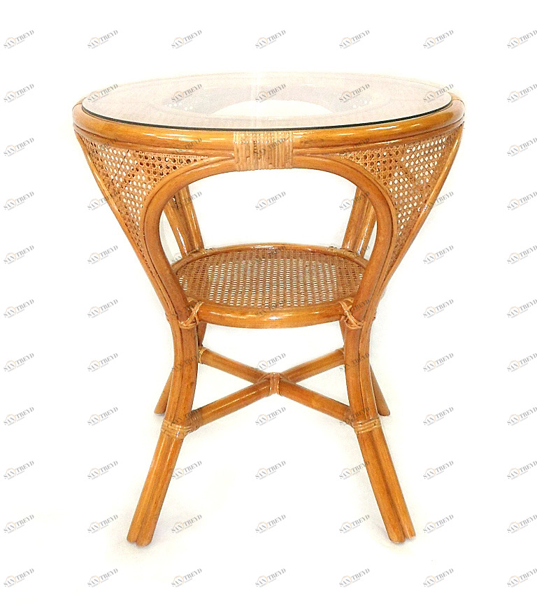 Столик кофейный круглый Dream ЭКО ДИЗАЙН ПЛЕТЕНАЯ 009727 Бежевый 