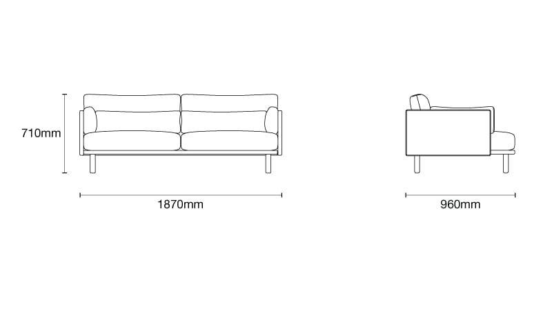 2-местный тканевый диван Case LINN ARCH-00120178 - Вид №20