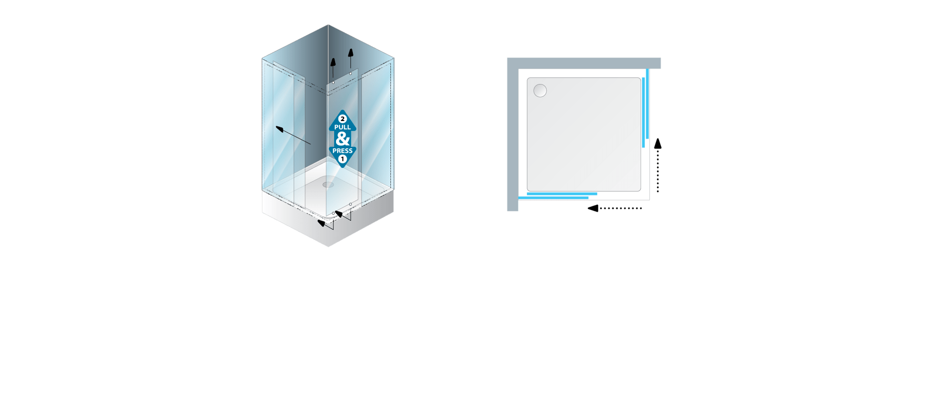 Душевой уголк  Kolpa-San Pulsar 00700  Словения  - Вид №1