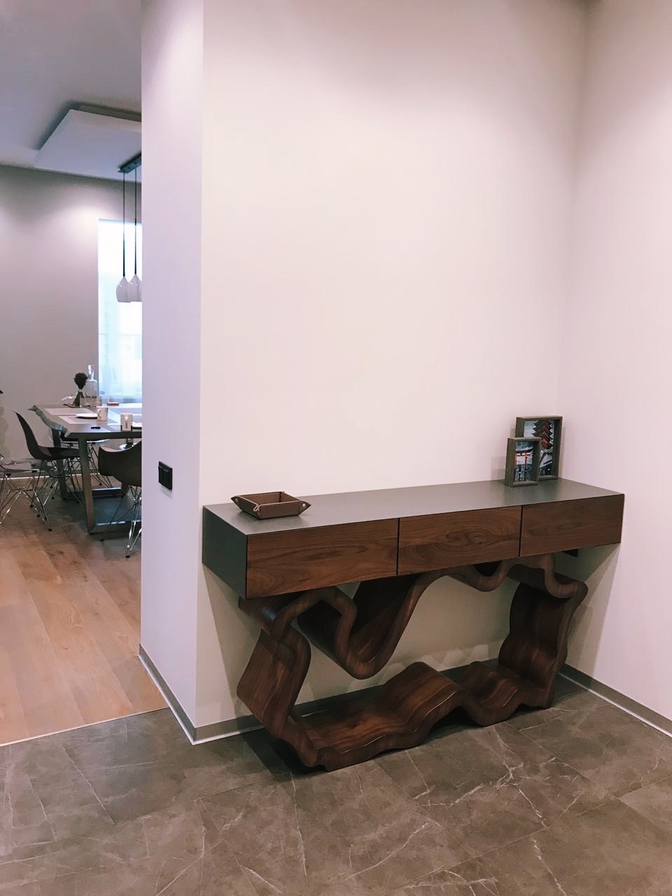 Консоль черная с деревянными ящиками "Эклер 2.0" ODINGENIY  178451 Бежевый;черный  - Вид №5