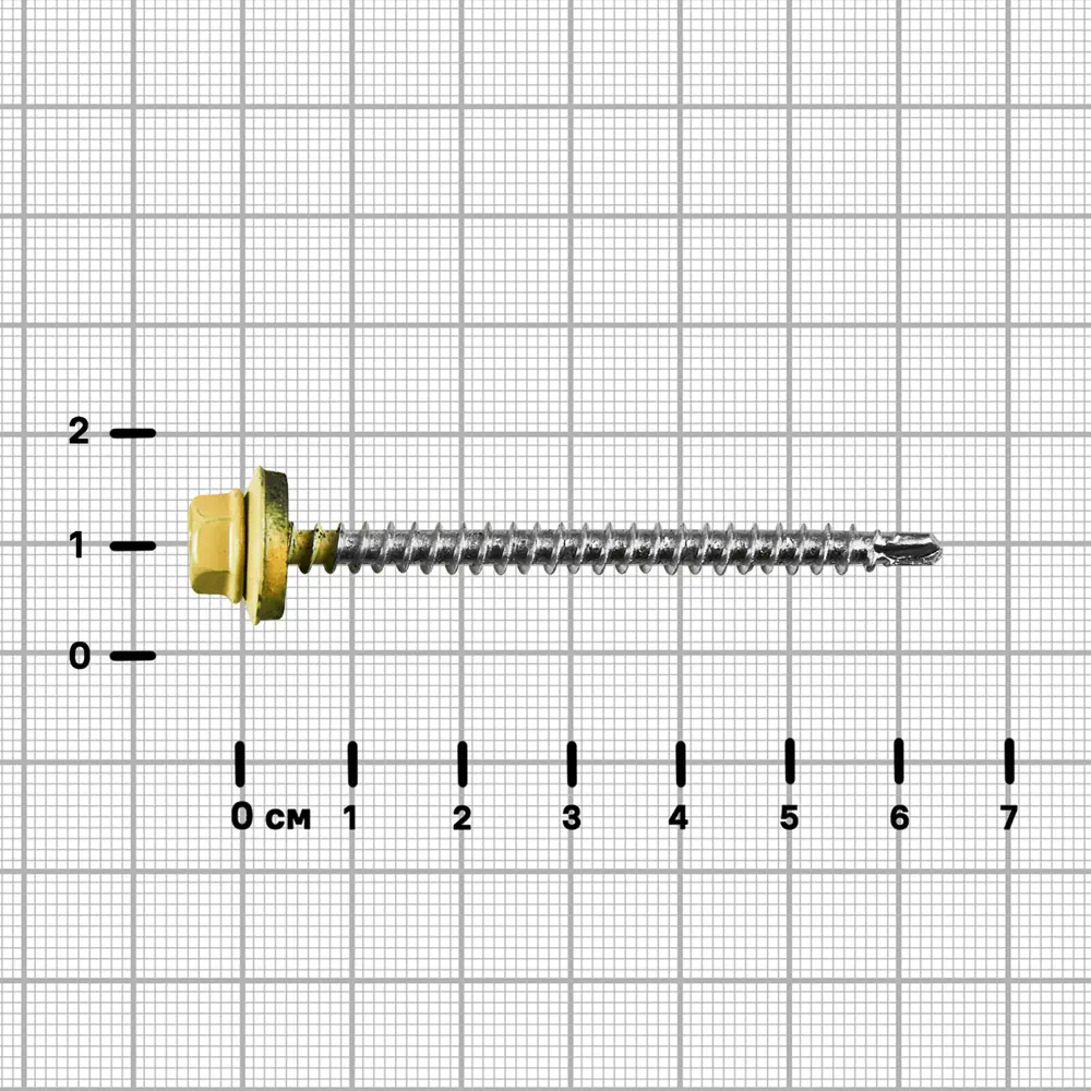 Santreyd Саморезы кровельные для дерева с пресс-шайбой RAL1014 4.8x64 мм 89341011 STLM-1457189 - Вид №2